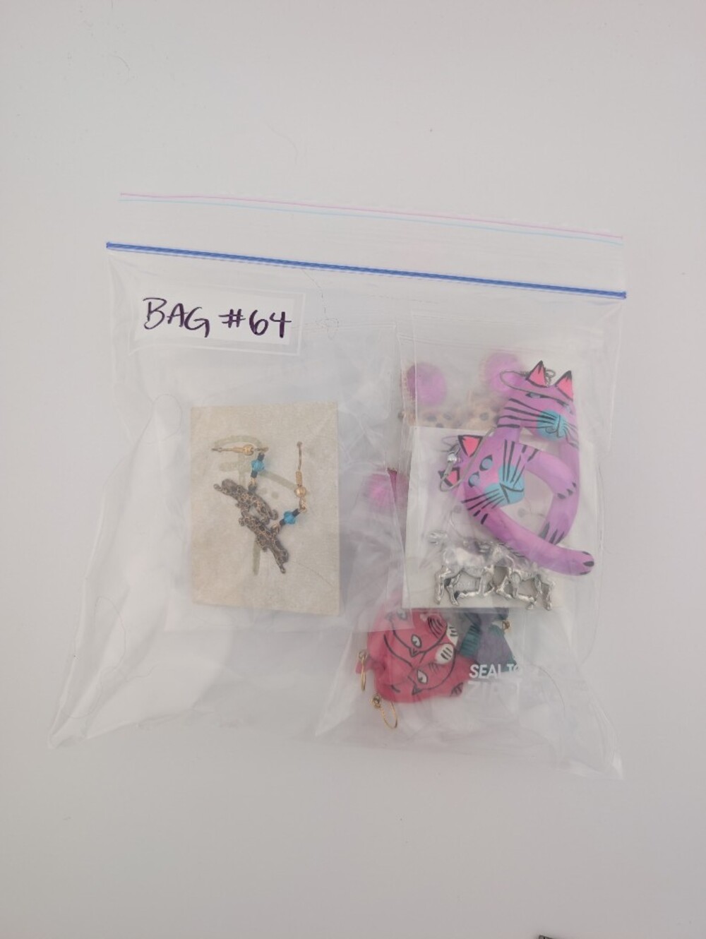 Jewelry Lot #64 - Animal Earrings - Vintage & Modern - Estate Jewelry Bag - Picture 8 of 8
